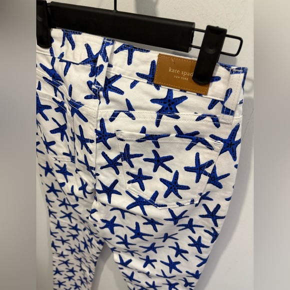 NWOT-Kate Spade Women's White Starfish Denim Capri - Picture 7 of 9